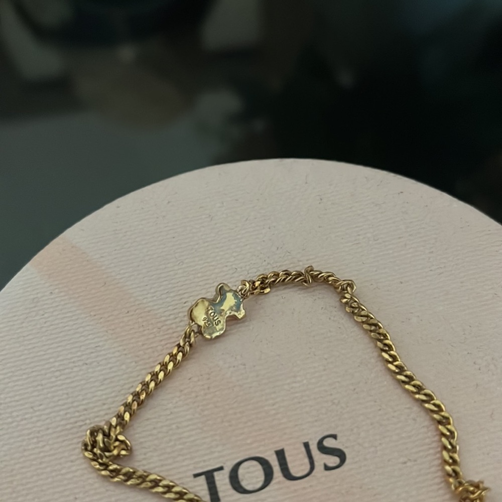 TOUS silver vermeil bracelet bear motif 7 inches lobster clasp - Picture 6 of 12